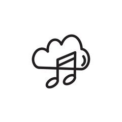 Cloud Icloud Music Outline Icon