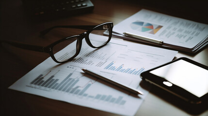 Fototapeta premium Finance and economy. Business Consulting meeting working and brainstorming new business project finance investment concept. Creative. Generative AI.