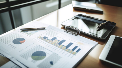 Fototapeta premium Finance and economy. Business Consulting meeting working and brainstorming new business project finance investment concept. Creative. Generative AI.