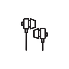 Earbuds Earphone Music Outline Icon