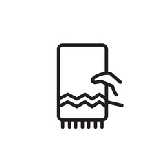 Hand Hold Napkin Outline Icon