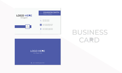 Double-sided simple business card layout and name card.