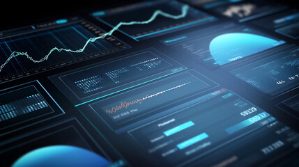 Obraz premium Banking and financial visionary. Economy Finance Digital marketing. Generative AI.