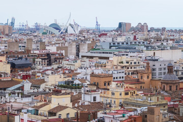 View of the city. Valencia, Spain. Valencia Skyline
