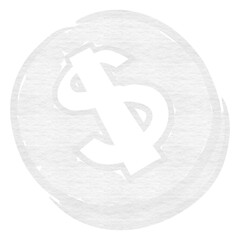 Dollar symbol against white background