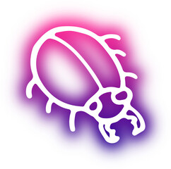 Collection of butterflies and insects neon