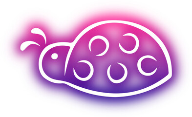 Collection of butterflies and insects neon