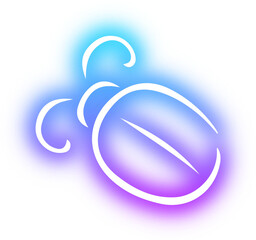 Collection of butterflies and insects neon