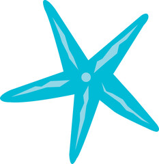 Starfish flat design illustration for decoration on marine life and ocean concept.