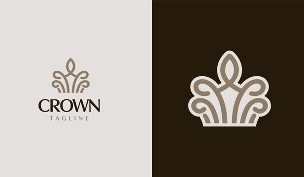 Crown Logo Template. Universal creative premium symbol. Vector illustration. Creative Minimal design template. Symbol for Corporate Business Identity