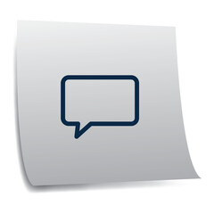 Fototapeta premium Digitally generated image of paper with speech bubble icon