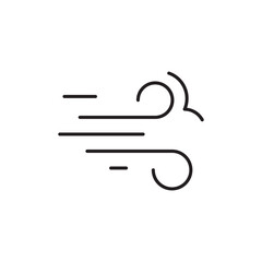 Logo design template wave element creative wind or air.Logo for business, web, air conditioner.