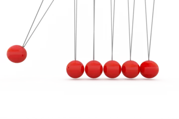  Composite image of red newtons cradle © vectorfusionart