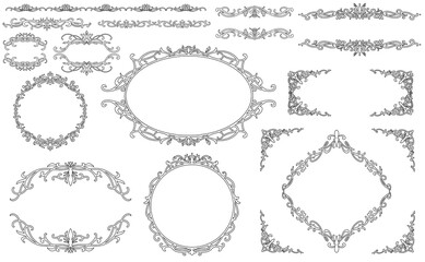 Elegant frame set with black border