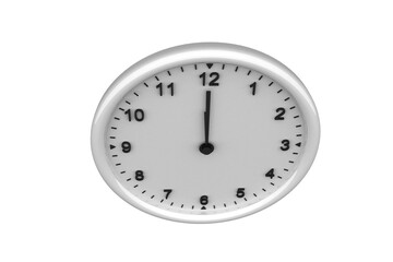 Analog clock against white background