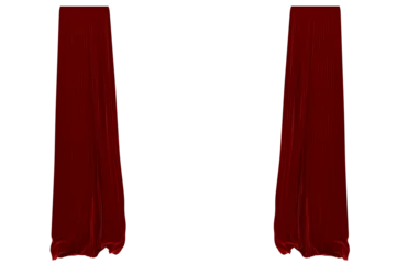 Foto op Plexiglas anti-reflex Close up of red curtains © vectorfusionart