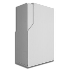 Package box illustration mockup template isolated on white