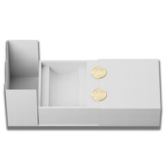 Package box illustration mockup template isolated on white