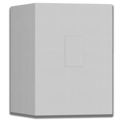 Package box illustration mockup template isolated on white