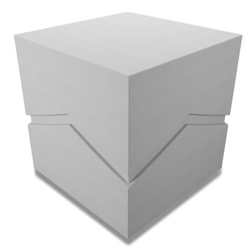Package box illustration mockup template isolated on white