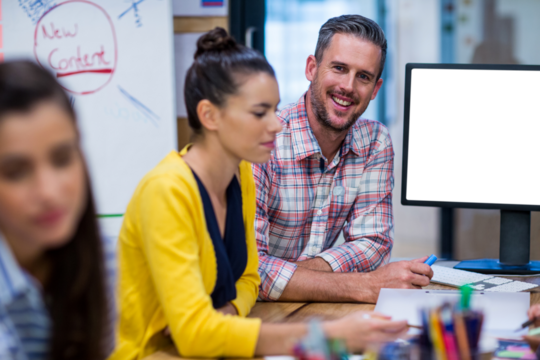 Portrait of creative businessman