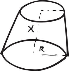 Geometrical shape against white background