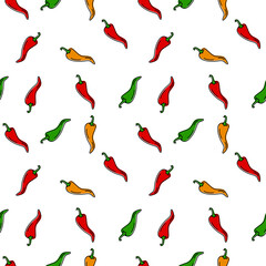 Seamless chili pepper pattern