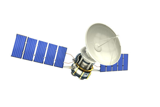 Vector image ofÂ 3d solar power satellite 