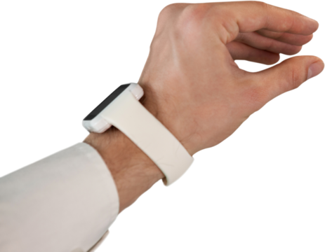 Cropped hand of businessman holding invisible product - Powered by Adobe