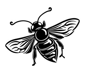 Honey Bee icon, honey bee silhouette