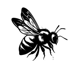 Honey Bee icon, honey bee silhouette