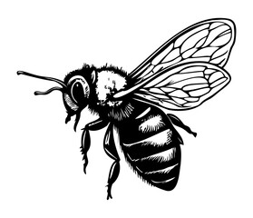 Honey Bee icon, honey bee silhouette