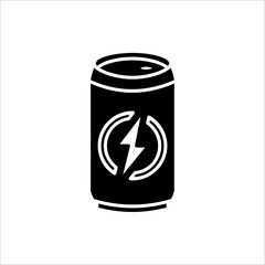 energy drink can icon. aluminum soda can line art vector icon for apps and websites on white background.