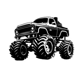 Monster truck icon, four wheel drive © Ann
