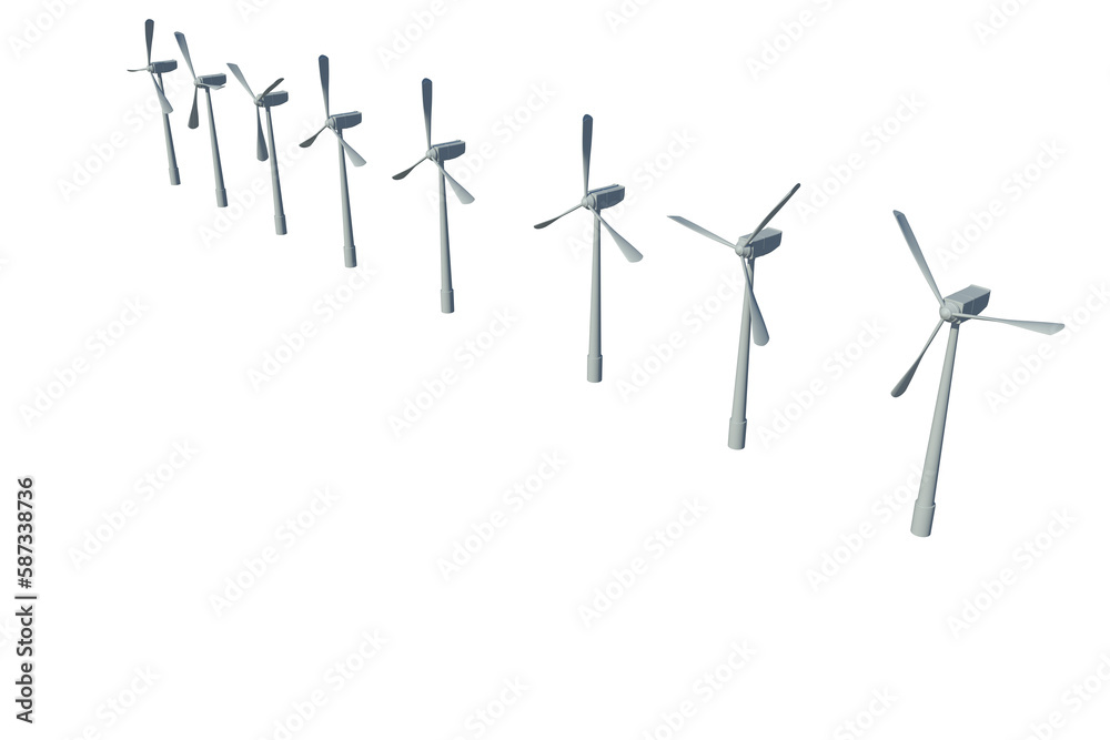 Canvas Prints digital composite image of wind turbines