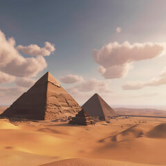  Egyptian pyramids created with Generative AI technology.