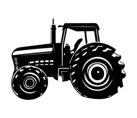 Modern Farm tractor Agricultural machinery illustration