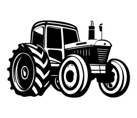 Modern Farm tractor Agricultural machinery illustration