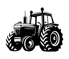 Modern Farm tractor Agricultural machinery illustration