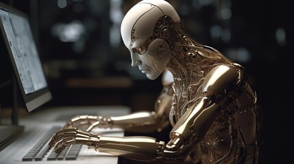 Bionic human robot Generative AI