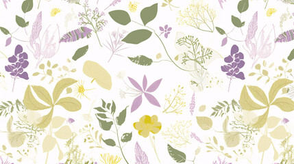 abstract floral botanical background with blank space for text generative ai