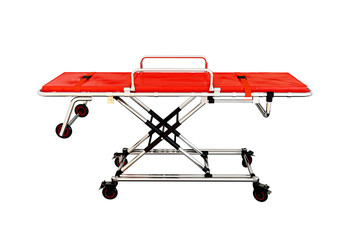 red ambulance stretcher