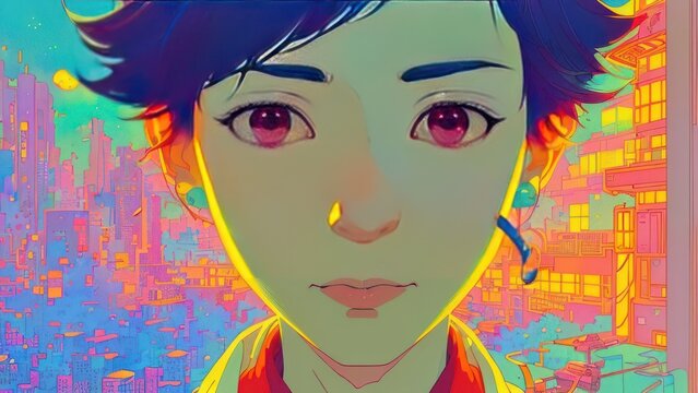 Expressive anime medical worker. Generative AI