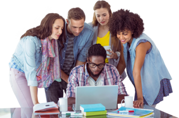 Fashion students working as a team 