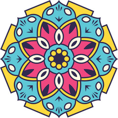 Fototapeta premium Colorful floral design icon
