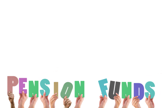 Hands holding up pension funds - Powered by Adobe