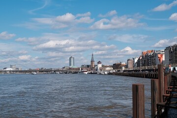 Panorama von Düsseldorf mit Blick auf die Altstadt