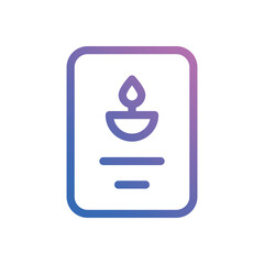 Diwali Card icon vector stock.