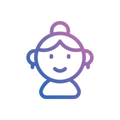 Girl icon vector stock.