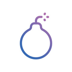 Bomb icon vector stock.